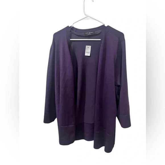 Lane Bryant Open Front Cardigan sweater purple Long Sleeve Size 18/20 NWT - Picture 1 of 5